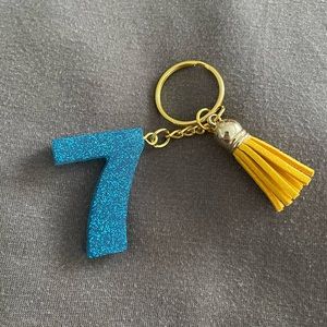 Handmade Number "7" Keychain